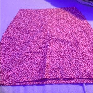 brandy melville pink cheetah phoebe skirt